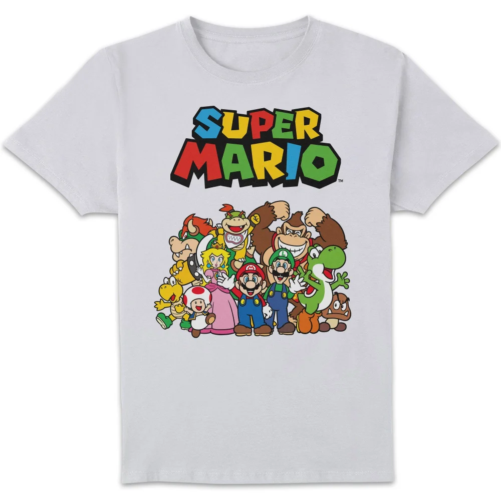 Nintendo Super Mario Squad Unisex T-Shirt - White - 3XL Image 1