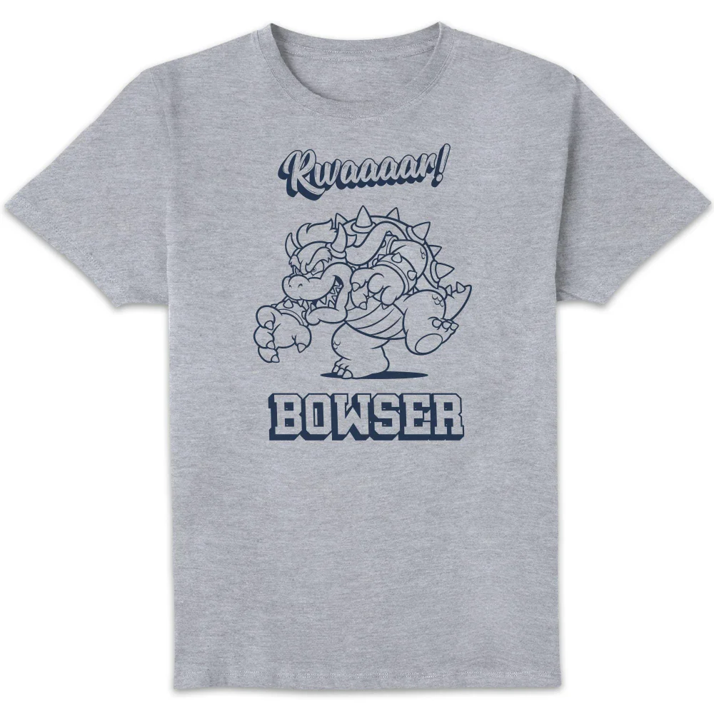 Nintendo Super Mario Bowser Rwaaar Unisex T-Shirt - Grey - S Image 1