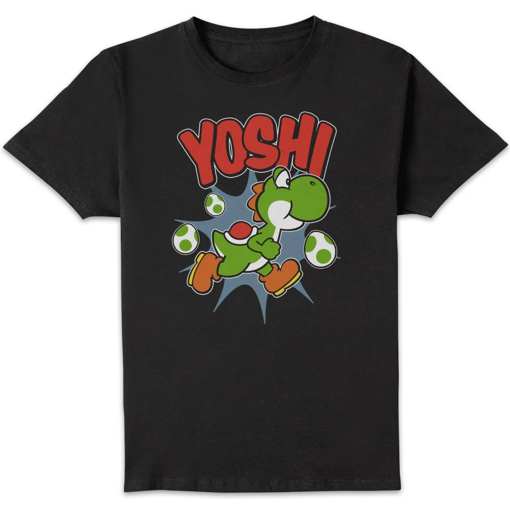 Nintendo Super Mario Yoshi Eggs Unisex T-Shirt - Black - 4XL Image 1