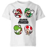 Nintendo Super Mario Circles Kids' T-Shirt - White