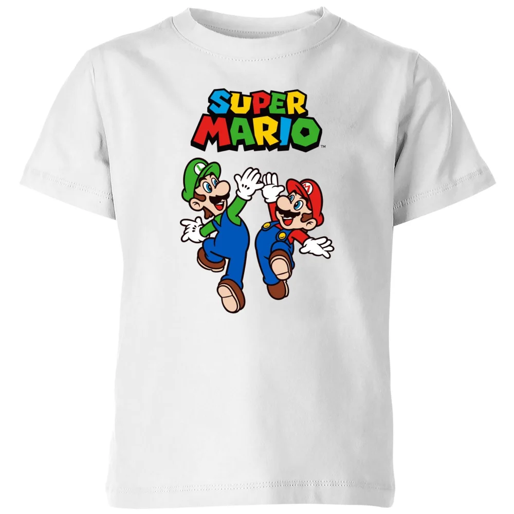 Nintendo Super Mario And Luigi Kids' T-Shirt - White - 3-4 Years Image 1