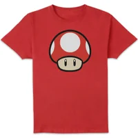 Nintendo Super Mario Power Up Mushroom Unisex T-Shirt - Red