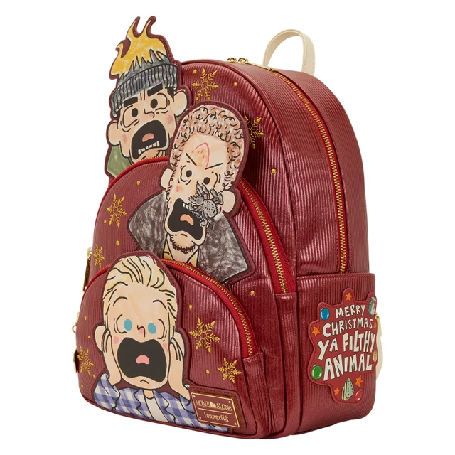 Loungefly Home Alone Triple Pocket Mid-Size Backpack