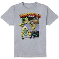 Jurassic Park Anime Splat Scene Anime Unisex T-Shirt - Grey - undefined undefined