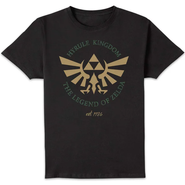 The Legend of Zelda Hyrule Kingdom Crest Unisex T-Shirt - Black