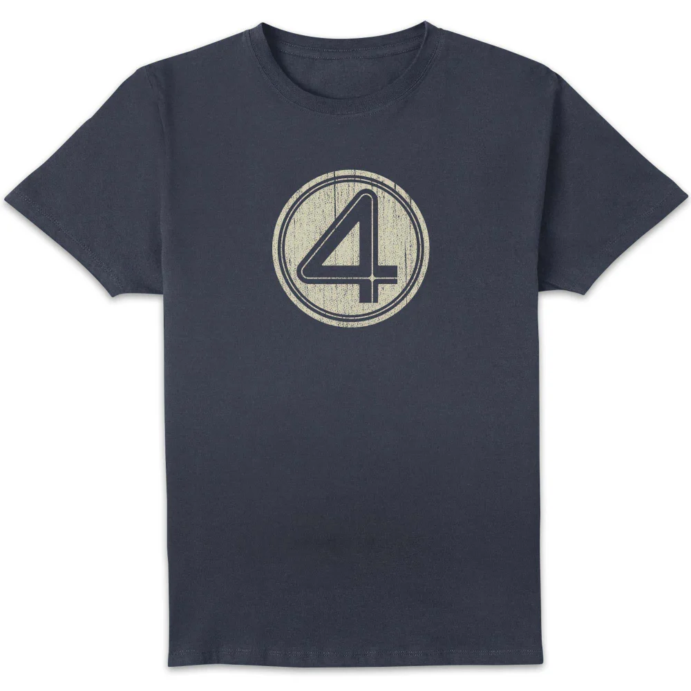Marvel Fantastic Four Distressed Symbol Unisex T-Shirt - Navy - S Image 1