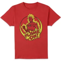 Marvel Fantastic Four Flame On Unisex T-Shirt - Red - undefined undefined