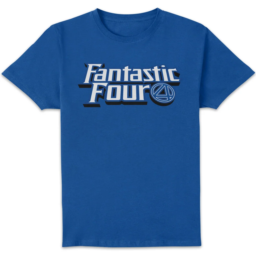 Marvel Fantastic Four Modern Comic Logo Unisex T-Shirt - Blue - S Image 1