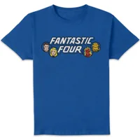 Marvel Fantastic Four 70s Logo Unisex T-Shirt - Blue - undefined undefined