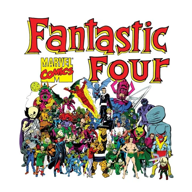 Marvel Fantastic Four Character Line Up Unisex T-Shirt - White