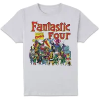 Marvel Fantastic Four Character Line Up Unisex T-Shirt - White - undefined undefined