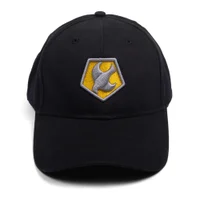 DC Comics Peacemaker Helmet Symbol Embroidered Baseball Cap - Black