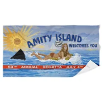 Jaws Amity Welcome Sign Beach Towel