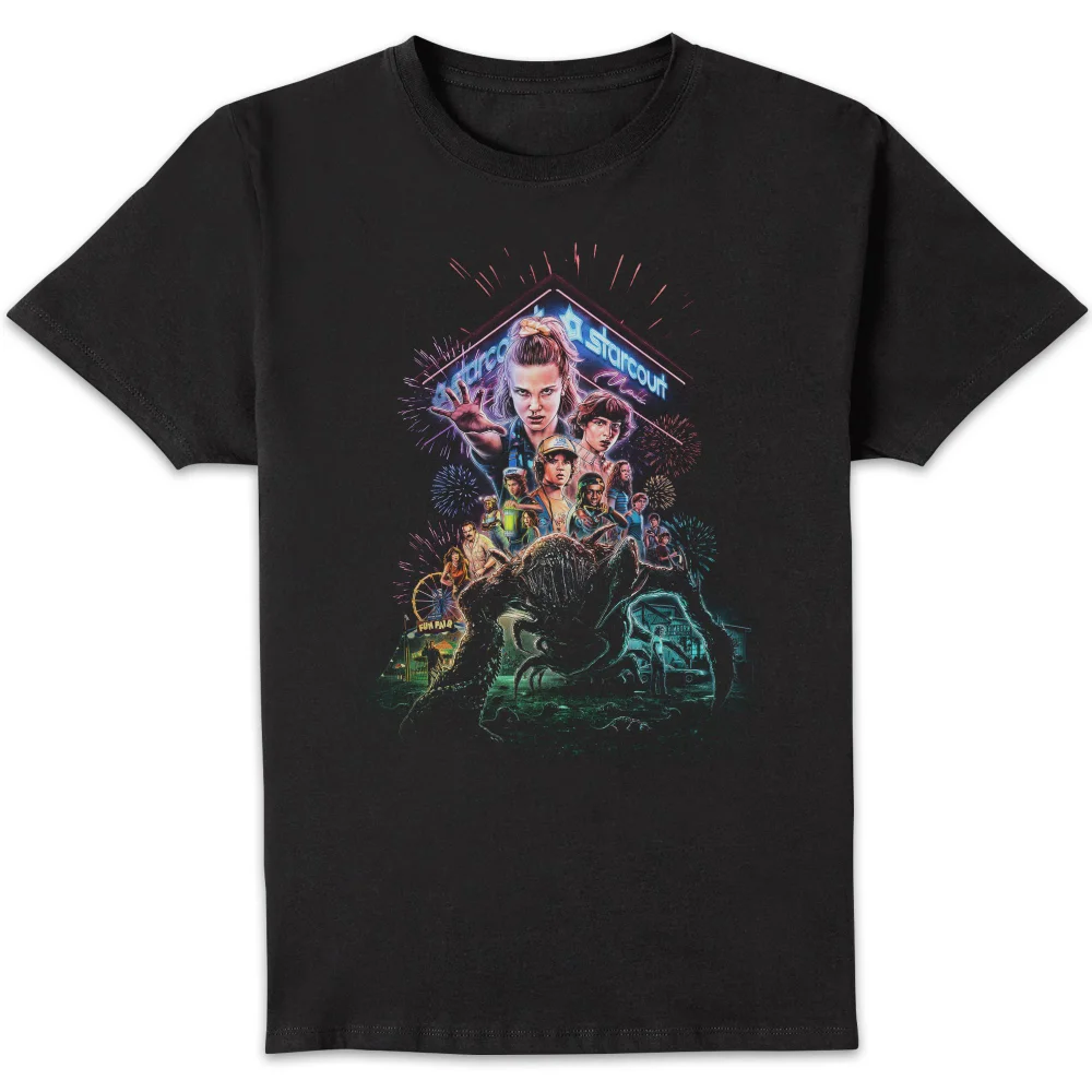 Stranger Things Season Three Poster Unisex T-Shirt - Black - S Image 1