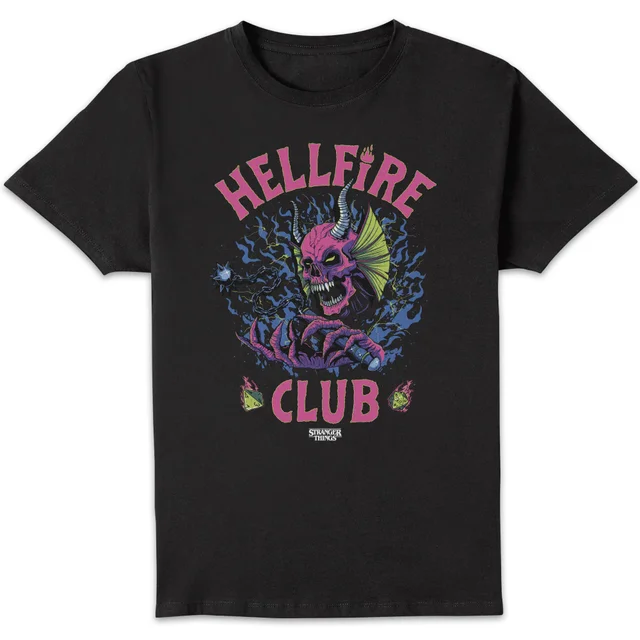 Stranger Things Hellfire Club Skull Unisex T-Shirt - Black