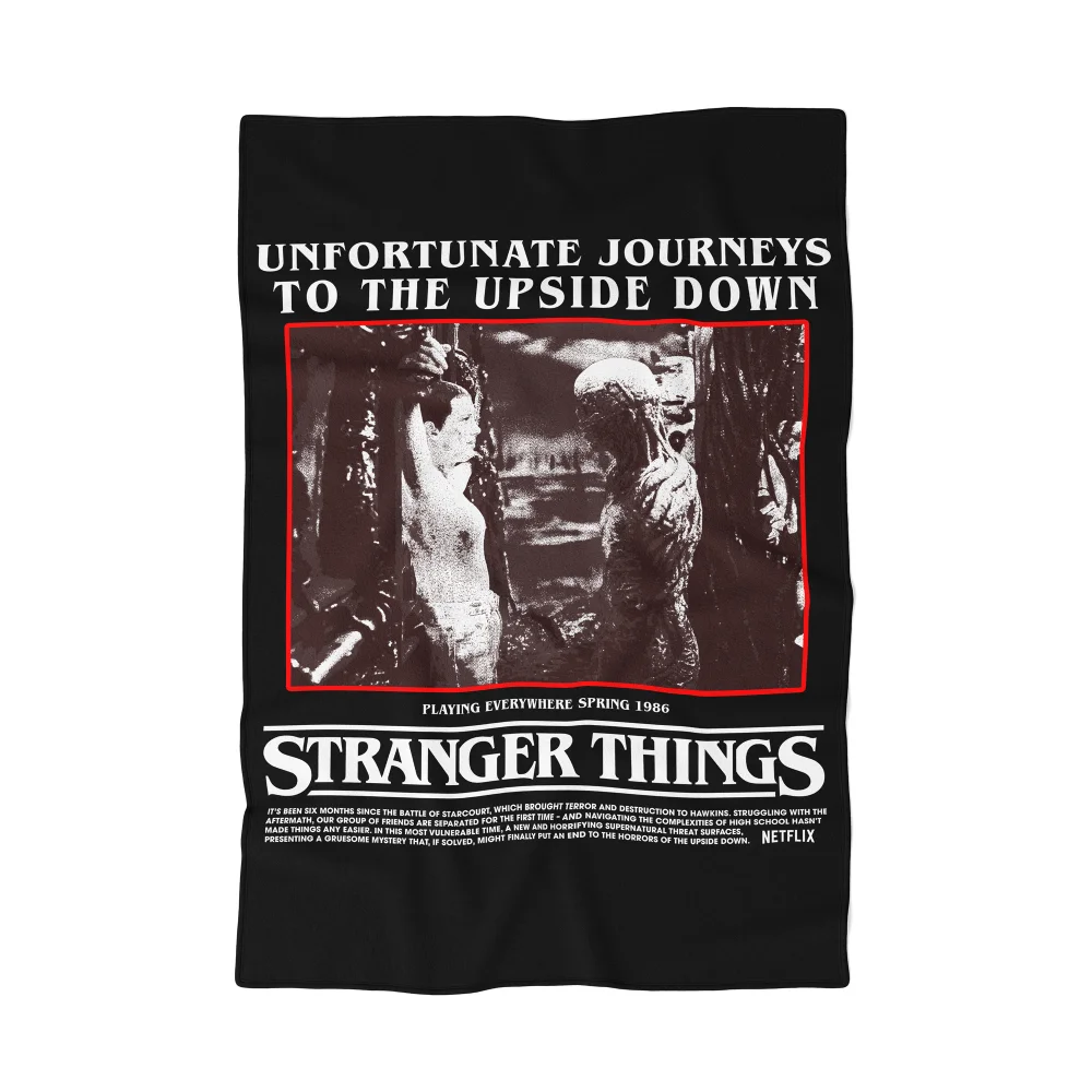 Stranger Things Unfortunate Journeys To The Upside Down Fleece Blanket - S Image 1