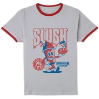 Stranger Things Slush Unisex Ringer T-Shirt - White/Red