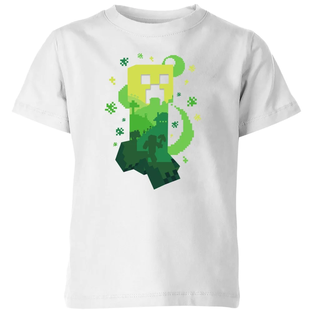 Minecraft ExoCreeper Kids' T-Shirt - White - 3-4 Years Image 1