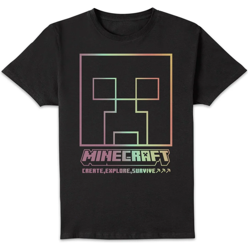Minecraft Create Explore Survive Unisex T-Shirt - Black - 5XL Image 1