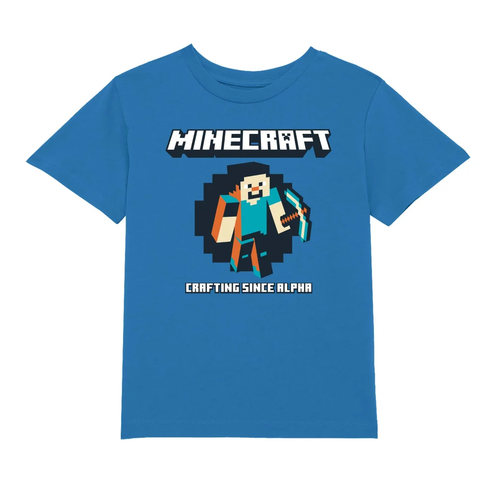Minecraft Crafting Since Alpha Kids' T-Shirt - Blue - 3-4 Years Image 1