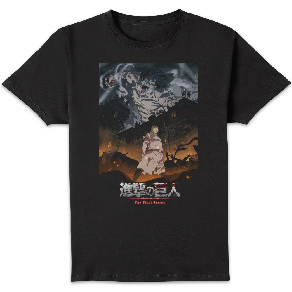 Attack on Titan FS Poster Unisex T-Shirt - Black - S Image 1