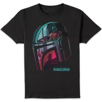 Star Wars The Mandalorian Helmet Reflection Unisex T-Shirt - Black