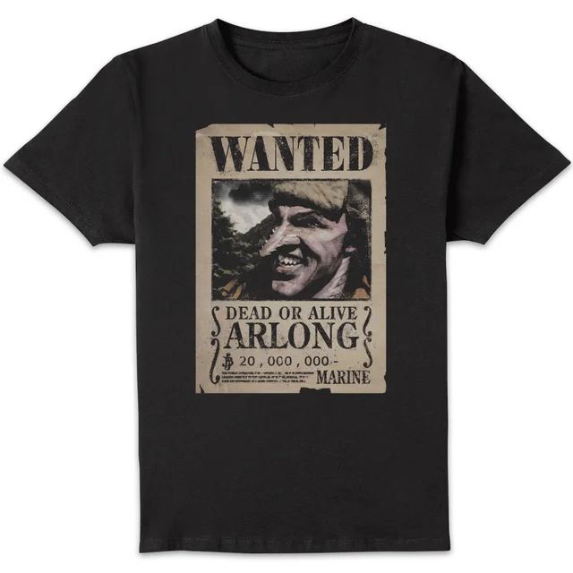One Piece Arlong Wanted Poster Unisex T-Shirt - Black