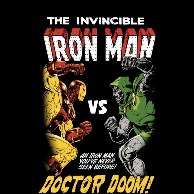 Marvel Iron Man Vs. Doom Unisex T-Shirt - Black