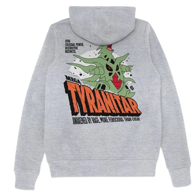 Pokémon Mega Tyranitar Hoodie - Grey