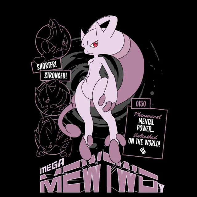 Pokémon Mega Mewtwo Y Unisex T-Shirt - Black