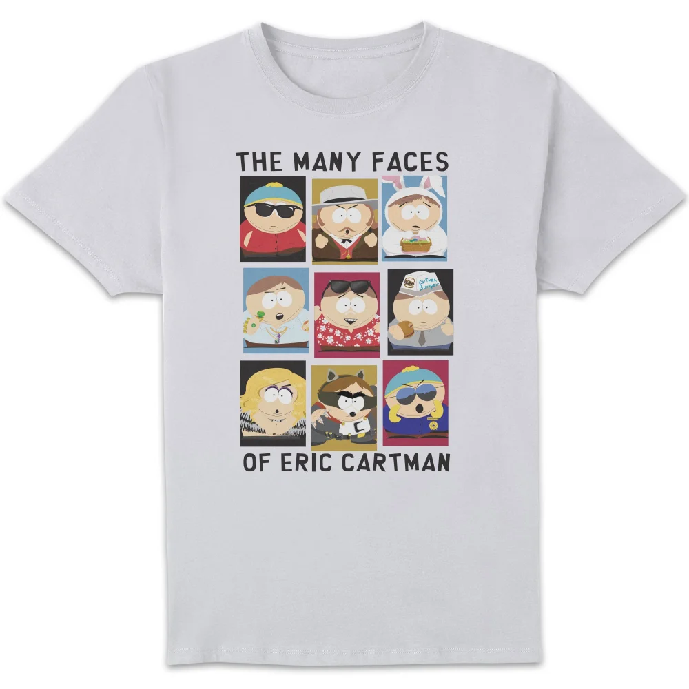 South Park The Many Faces Of Eric Cartman Unisex T-Shirt - White - S Image 1