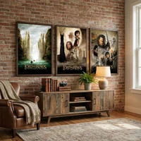 Lord of the Rings Trilogy: Premium Giclée A2 3-Pack with Black Frames