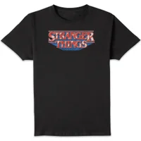 Stranger Things Retro Logo Unisex T-Shirt - Black - undefined undefined