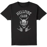 Stranger Things Hellfire Skull Unisex T-Shirt - Black - undefined undefined