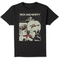 Rick and Morty Comic Strip Unisex T-Shirt - Black - undefined undefined