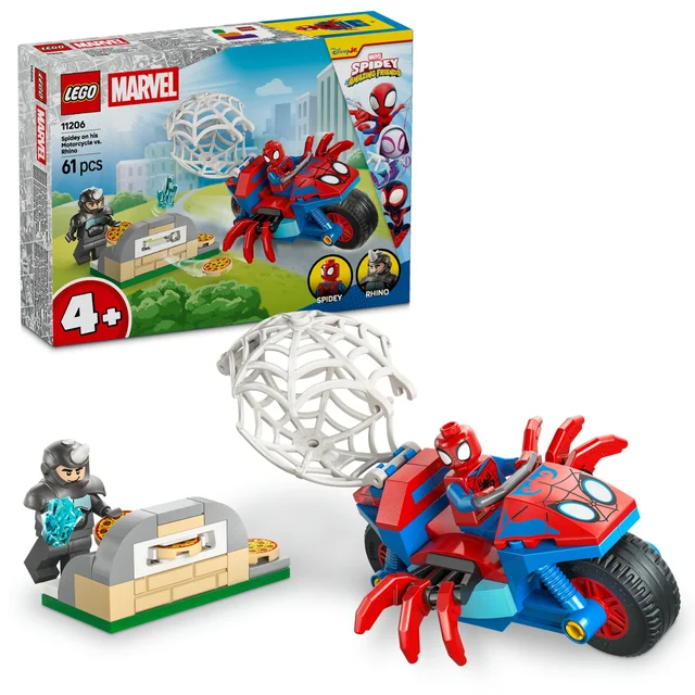 LEGO | Marvel Spidey on his Motorcycle vs. Rhino Toy 11206