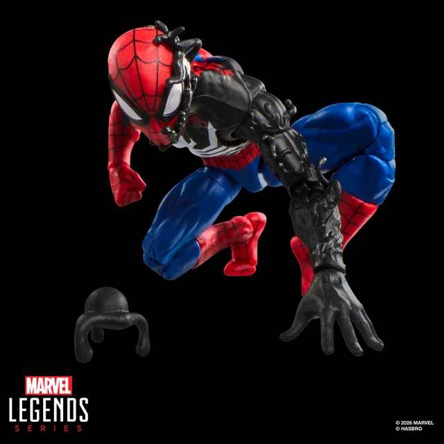 Hasbro Marvel Legends Series Secret Wars Spider-Man (Alien Costume), Marvel Comics Collectible 6 Inch Action Figure