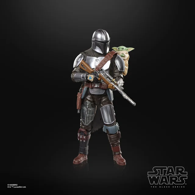 Hasbro Star Wars The Black Series The Mandalorian & Grogu Deluxe Action Figure (6") Gift