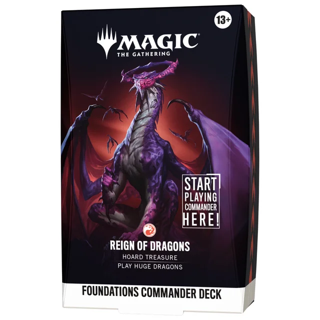 Magic: The Gathering Foundations Reign Of Dragons Starter Commander Deck