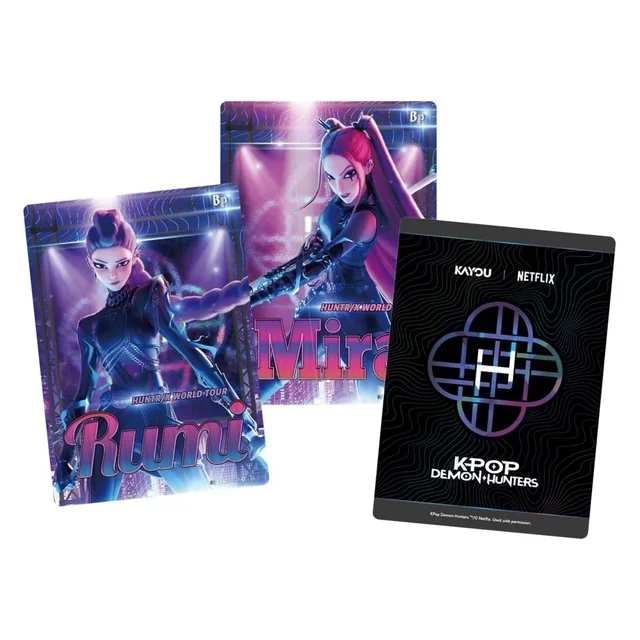 K-Pop Demon Hunters Collectible Trading Cards Energy Edition Foil Box (12 Packs)