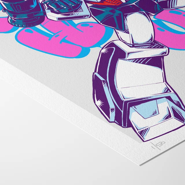 Transformers x THUMBS Megatron Art Print