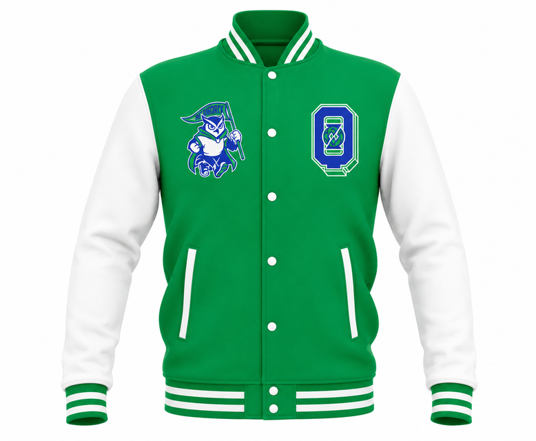 Magic the Gathering Strixhaven Quandrix Varsity Jacket Green / White