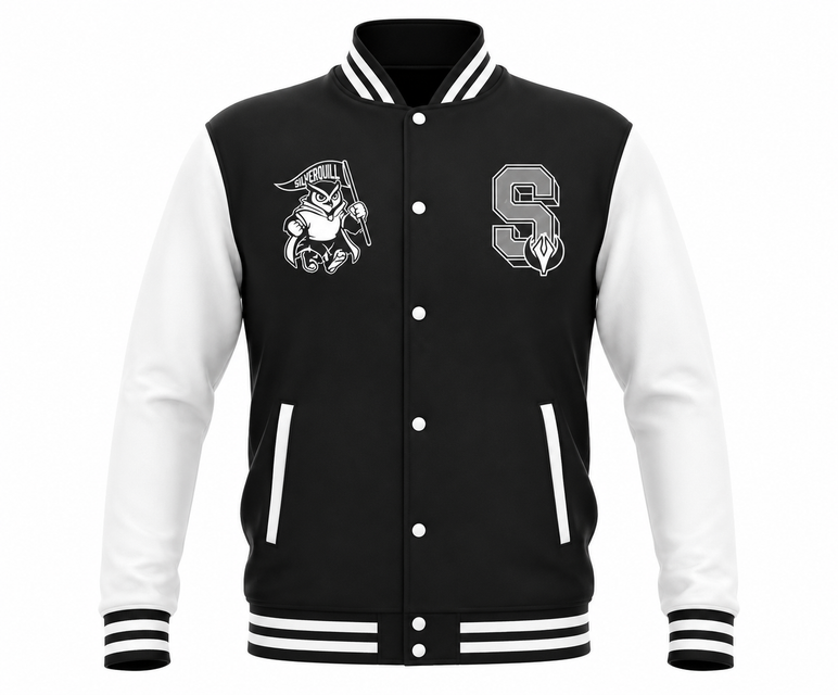 Magic the Gathering Strixhaven Silverquill Varsity Jacket Black / White