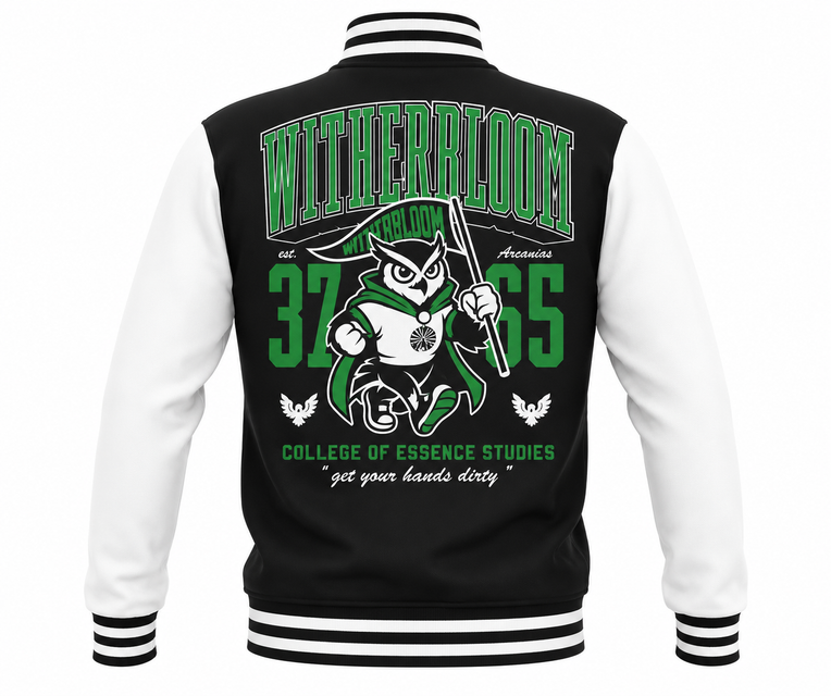 Magic the Gathering Strixhaven Witherbloom Varsity Jacket Black / White