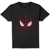 Spiderman Miles Morales - Mask Glitch T-shirt - Black - undefined undefined