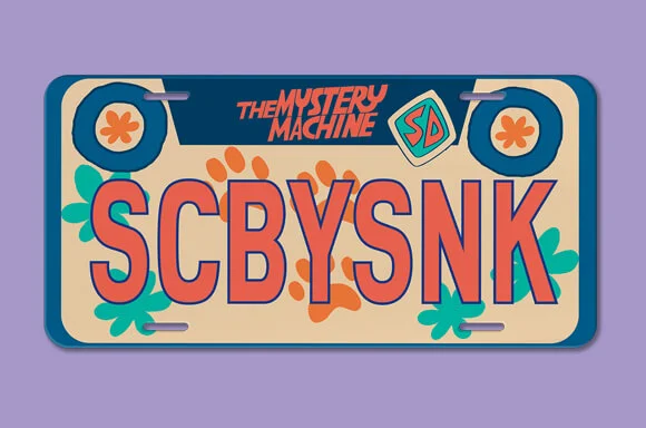 SCOOBY DOO license plate