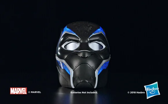 HASBRO MARVEL LEGENDS SERIES BLACK PANTHER 1:1 SCALE WEARABLE ELECTRONIC HELMET