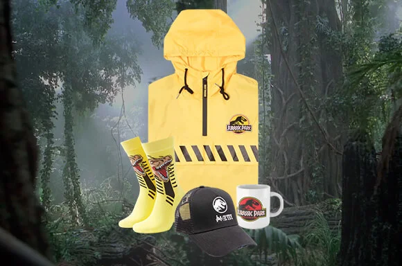 JURASSIC PARK Cap, mug jacket and socks BUNDLE